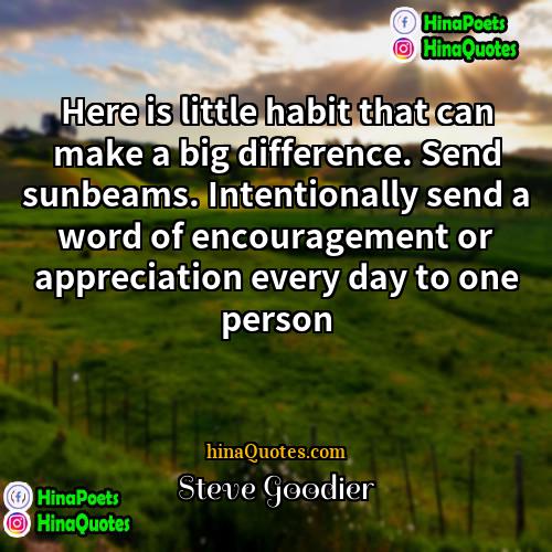 Steve Goodier Quotes | Here is little habit that can make